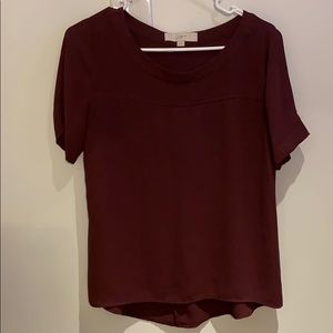 Maroon top